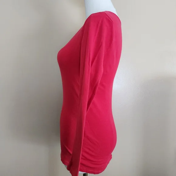 Red L/S Tee Shirt, Women's Small - Picture 5 of 10